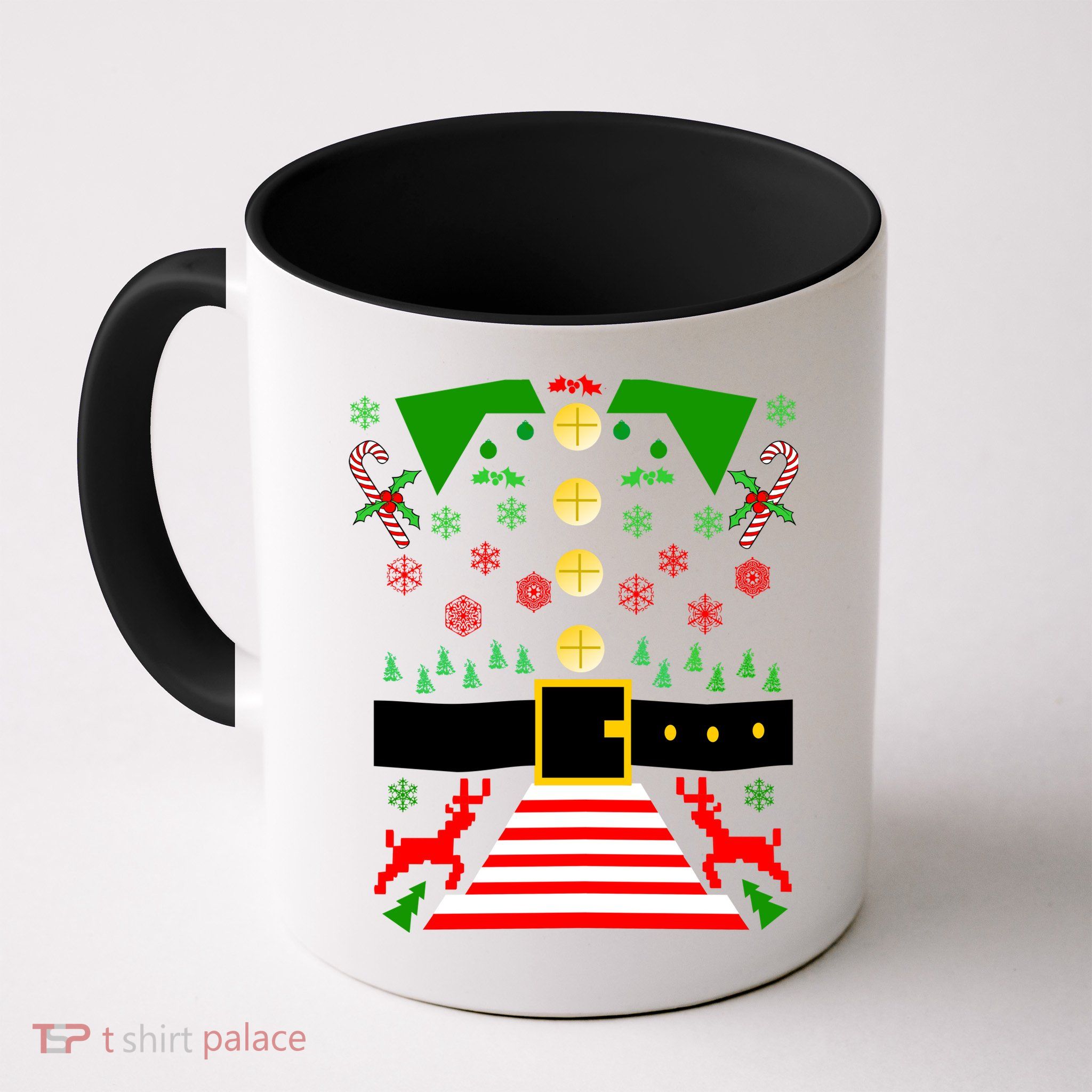 Ugly Christmas Sweater Elf Costume Mug