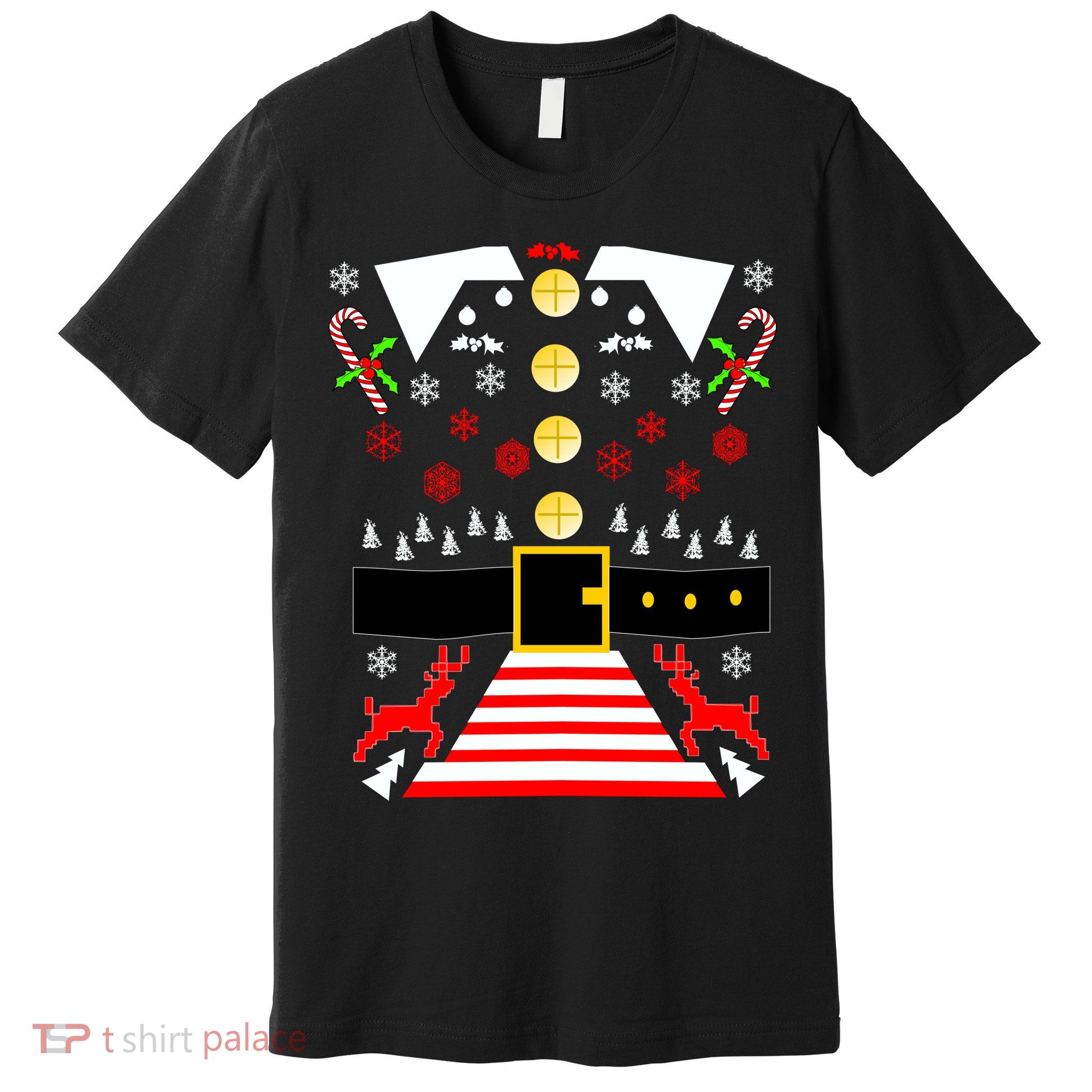 Ugly Christmas Sweater Elf Costume Premium T-Shirt