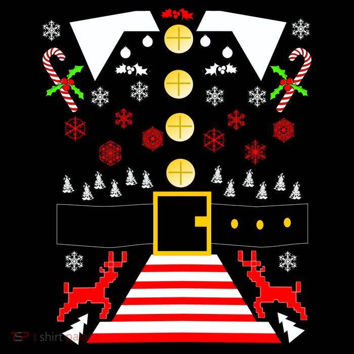 Ugly Christmas Sweater Elf Costume Premium T-Shirt