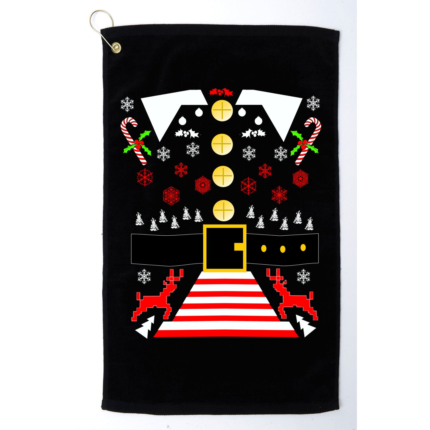 Ugly Christmas Sweater Elf Costume Golf Towel