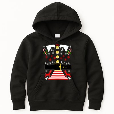 Ugly Christmas Sweater Elf Costume Kids Hoodie