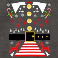 Ugly Christmas Sweater Elf Costume Vector Backpack