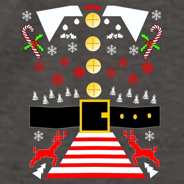 Ugly Christmas Sweater Elf Costume Vector Backpack