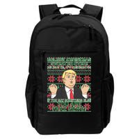 Ugly Christmas Sweater Fake News Trump Daily Commute Backpack