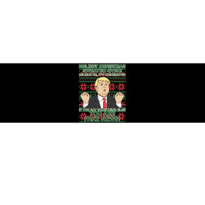 Ugly Christmas Sweater Fake News Trump Bumper Sticker