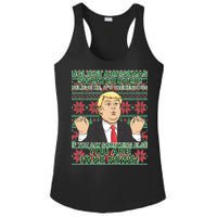 Ugly Christmas Sweater Fake News Trump Ladies PosiCharge Competitor Racerback Tank