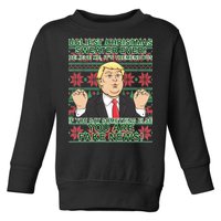 Ugly Christmas Sweater Fake News Trump Toddler Sweatshirt