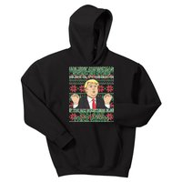 Ugly Christmas Sweater Fake News Trump Kids Hoodie