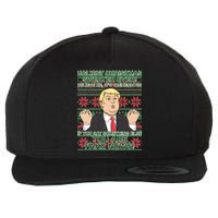 Ugly Christmas Sweater Fake News Trump Wool Snapback Cap