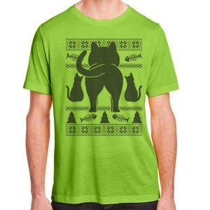 Ugly Christmas Sweater Festive Cat Butt Adult ChromaSoft Performance T-Shirt