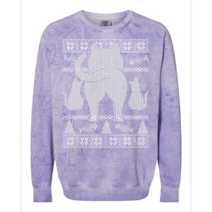 Ugly Christmas Sweater Festive Cat Butt Colorblast Crewneck Sweatshirt