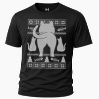 Ugly Christmas Sweater Festive Cat Butt Cooling Performance Crew T-Shirt