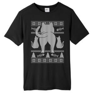 Ugly Christmas Sweater Festive Cat Butt Tall Fusion ChromaSoft Performance T-Shirt