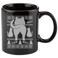 Ugly Christmas Sweater Festive Cat Butt 11oz C Handle Ceramic Mug