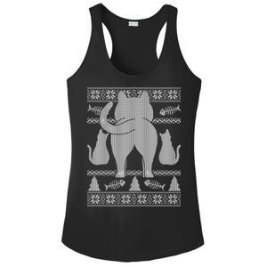 Ugly Christmas Sweater Festive Cat Butt Ladies PosiCharge Competitor Racerback Tank