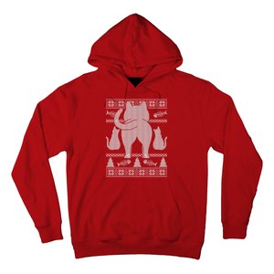 Ugly Christmas Sweater Festive Cat Butt Hoodie