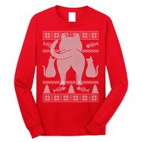 Ugly Christmas Sweater Festive Cat Butt Long Sleeve Shirt