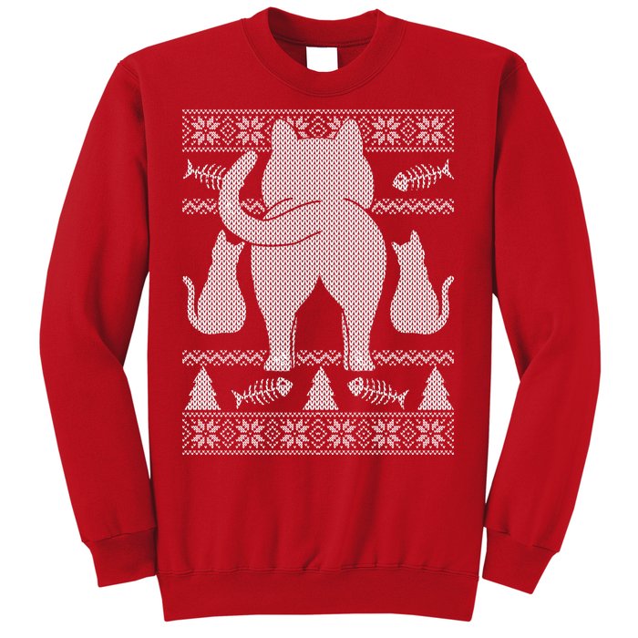 Ugly Christmas Sweater Festive Cat Butt Sweatshirt