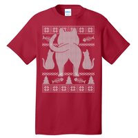 Ugly Christmas Sweater Festive Cat Butt Tall T-Shirt