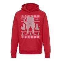 Ugly Christmas Sweater Festive Cat Butt Premium Hoodie