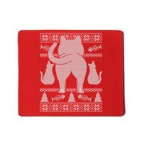 Ugly Christmas Sweater Festive Cat Butt Mousepad