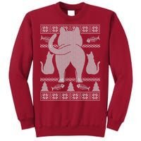 Ugly Christmas Sweater Festive Cat Butt Tall Sweatshirt