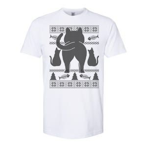 Ugly Christmas Sweater Festive Cat Butt Softstyle CVC T-Shirt