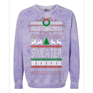 Ugly Christmas Sweater Happy Winter Holidays Colorblast Crewneck Sweatshirt