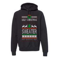 Ugly Christmas Sweater Happy Winter Holidays Premium Hoodie