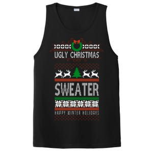 Ugly Christmas Sweater Happy Winter Holidays PosiCharge Competitor Tank