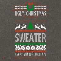 Ugly Christmas Sweater Happy Winter Holidays Cotton Canvas Backpack