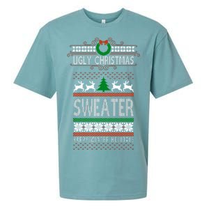 Ugly Christmas Sweater Happy Winter Holidays Sueded Cloud Jersey T-Shirt