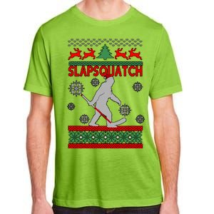 Ugly Christmas Sweater Hockey Sasquatch Adult ChromaSoft Performance T-Shirt