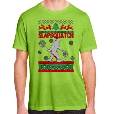 Ugly Christmas Sweater Hockey Sasquatch Adult ChromaSoft Performance T-Shirt