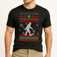 Ugly Christmas Sweater Hockey Sasquatch Cooling Performance Crew T-Shirt