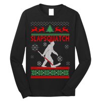 Ugly Christmas Sweater Hockey Sasquatch Long Sleeve Shirt