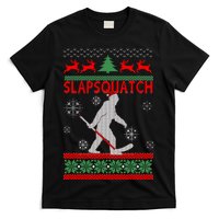 Ugly Christmas Sweater Hockey Sasquatch T-Shirt