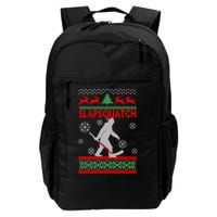 Ugly Christmas Sweater Hockey Sasquatch Backpack