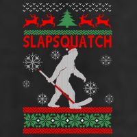 Ugly Christmas Sweater Hockey Sasquatch Adult Drive Performance Visor
