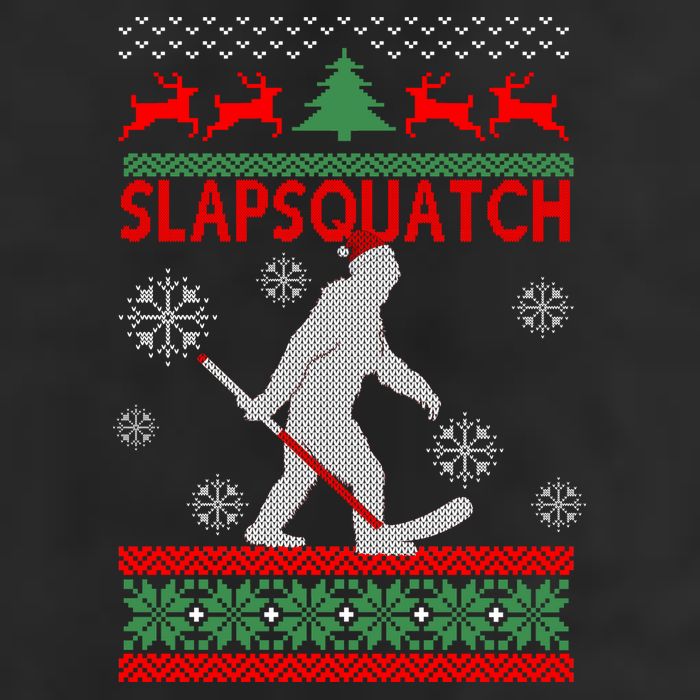 Ugly Christmas Sweater Hockey Sasquatch Adult Drive Performance Visor