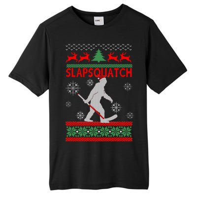 Ugly Christmas Sweater Hockey Sasquatch Tall Fusion ChromaSoft Performance T-Shirt