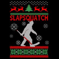 Ugly Christmas Sweater Hockey Sasquatch 16 in Basic Backpack
