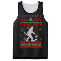 Ugly Christmas Sweater Hockey Sasquatch Mesh Reversible Basketball Jersey Tank