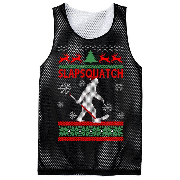 Ugly Christmas Sweater Hockey Sasquatch Mesh Reversible Basketball Jersey Tank