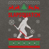 Ugly Christmas Sweater Hockey Sasquatch Cotton Canvas Backpack