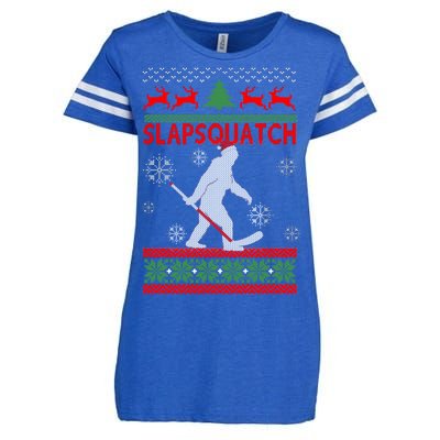 Ugly Christmas Sweater Hockey Sasquatch Enza Ladies Jersey Football T-Shirt