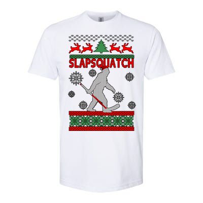 Ugly Christmas Sweater Hockey Sasquatch Softstyle® CVC T-Shirt