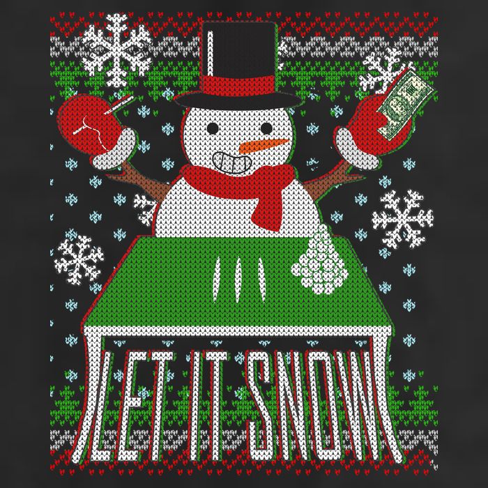 Ugly Christmas Sweater Let It Snow Frosty Snowman On Drugs Cool Comfort Performance Bucket Hat