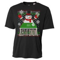 Ugly Christmas Sweater Let It Snow Frosty Snowman On Drugs Cooling Performance Crew T-Shirt