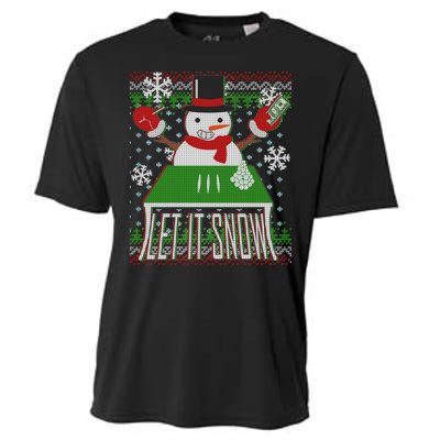 Ugly Christmas Sweater Let It Snow Frosty Snowman On Drugs Cooling Performance Crew T-Shirt